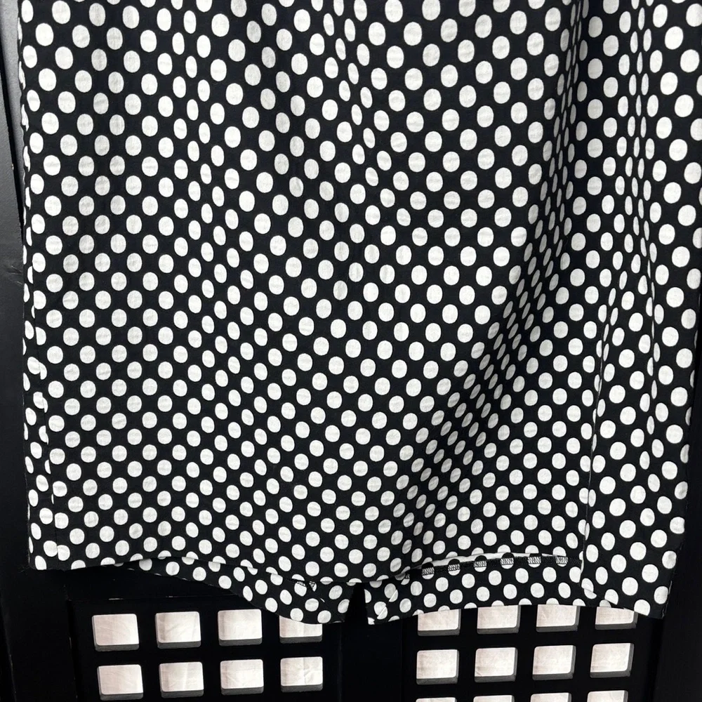 ⚫⚪ Chico's Black White Polka Dot Skirt Size 3 A-Line Stretch Flowy ⚪⚫ - Picture 4 of 12